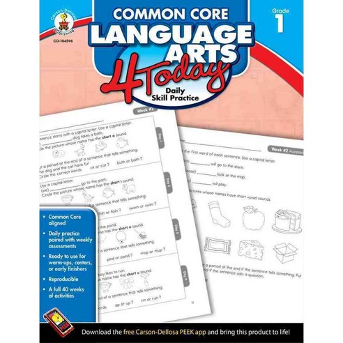 Common Core Language Arts 4 Today Grade 1: Daily Skill Practice, Carson ...