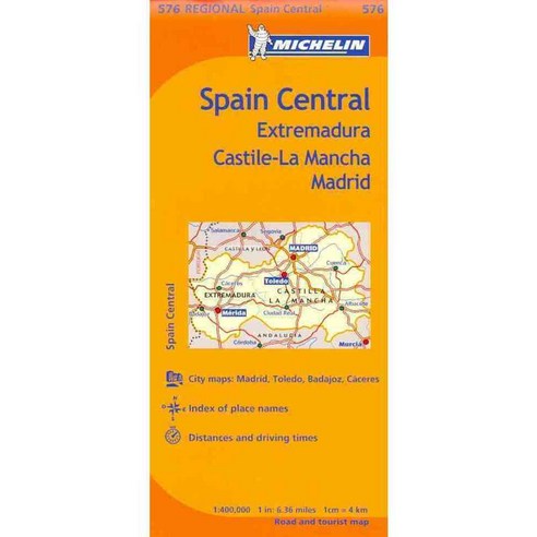 Michelin Spain Central Extremadura Castilla-la Mancha Madrid, Michelin Travel Pubns