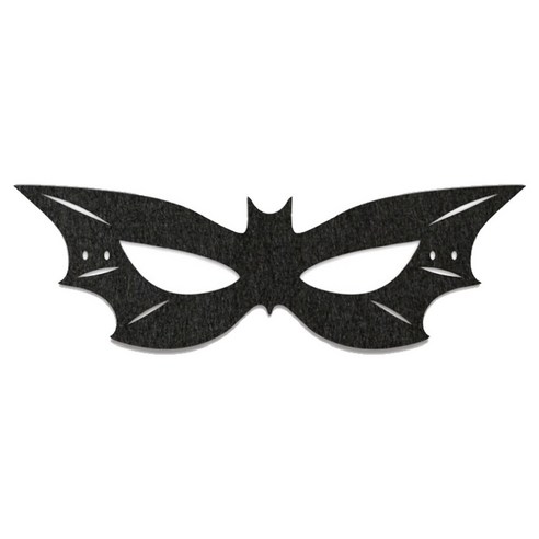 파티팝 파티용 박쥐 페이스 마스크, 블랙
