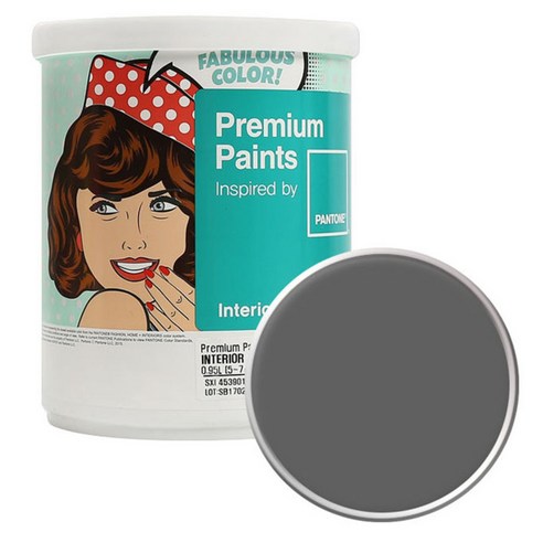 노루페인트 팬톤 내부 실내벽면 무광 페인트 1L, 18-0601 Charcoal Gray, 1개