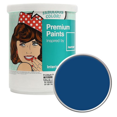 PANTONE 실내벽면 무광 페인트, MonacoBlue, 1L, 1개