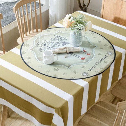핑크망고 프린트 키친 테이블 커버, A, 140 x 140 cm