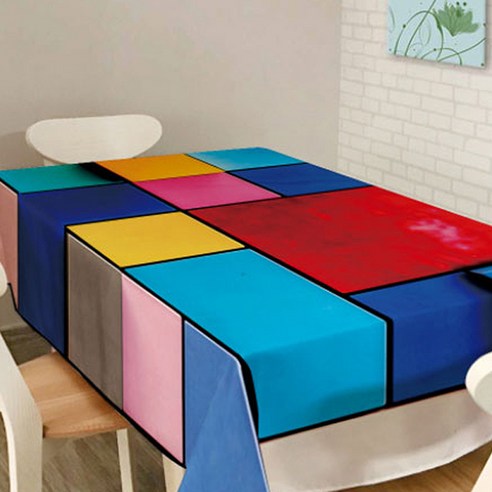 핑크망고 리얼 키친 테이블 커버, A, 140 x 140 cm