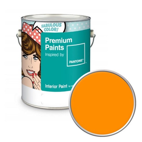 노루페인트 팬톤 내부용 실내 벽면 무광 페인트 4L, 15-1164 Bright Marigold