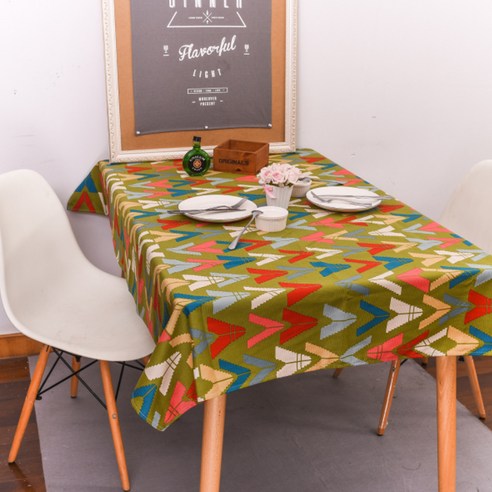 이코디 칼라 에로우 패턴 테이블 보, 혼합 색상, 90 x 90 cm