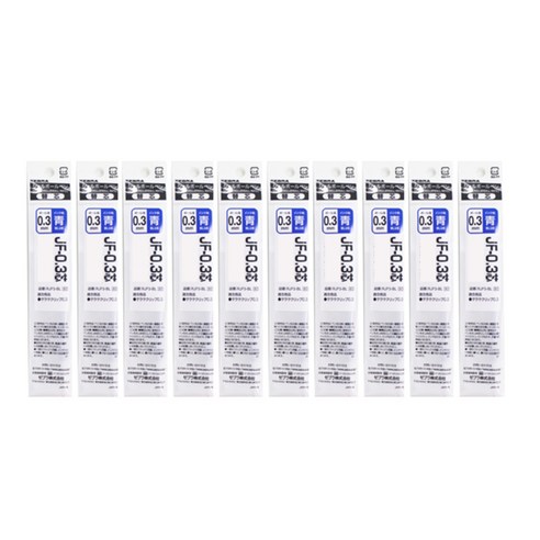 제브라 젤잉크 JF 리필심 0.3mm, 청색, 10개