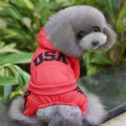 노랜드 반려견 DOG BABY USA 올인원, 레드
