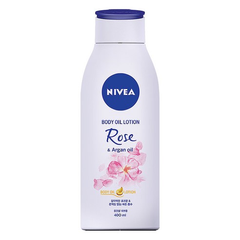 니베아 바디오일로션 로즈 앤 아르간 오일 꽃향, 400ml, 1개