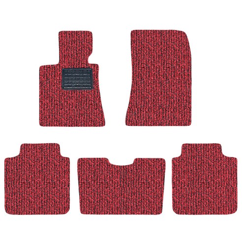 순수 코일 카매트 일반형 레드블랙 기아, K9 2012년~2018년 4월 (5p), 레드