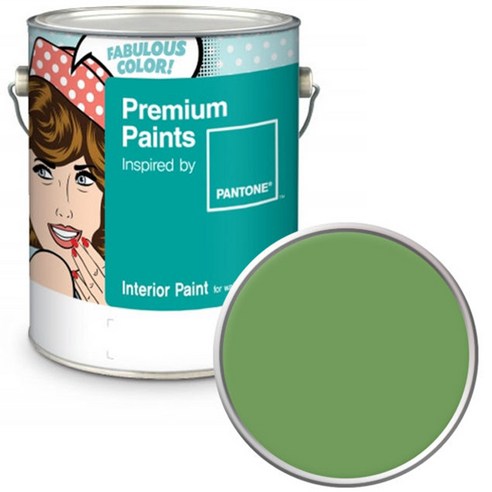 노루페인트 팬톤 내부용 실내 벽면 페인트 저광 4L, 17-0133 Fluorite Green