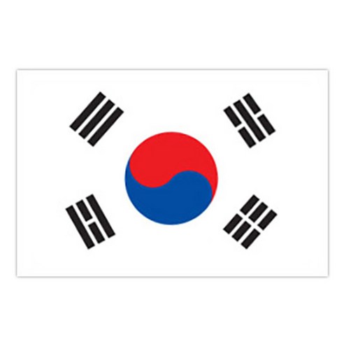 블루코드 차량용 국기 소형 스티커 15cm, 한국, 1개