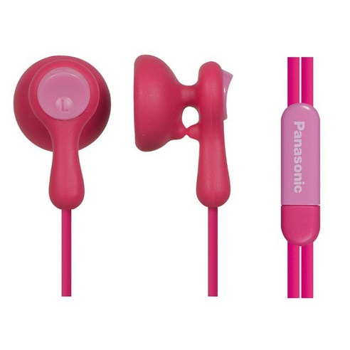 파나소닉 투톤컬러 이어폰 RP-HV41, PB(레드 + 핑크)