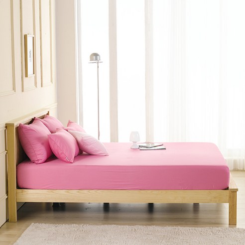 잇츠유 순면 40수 트윌 홑겹 매트리스커버, 인디핑크