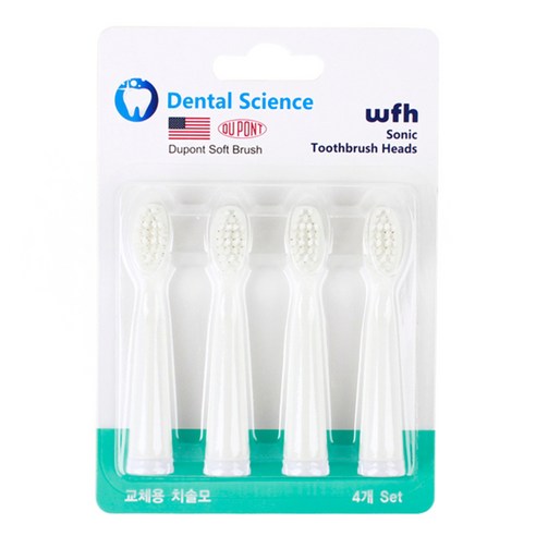 WFH 음파 전동 칫솔 교체용 칫솔모 SG-503, SG-503(화이트), 4개입