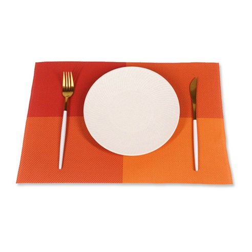 이코디 모던 클래시 테이블 매트, 오렌지, 가로 45cm x 세로 30cm