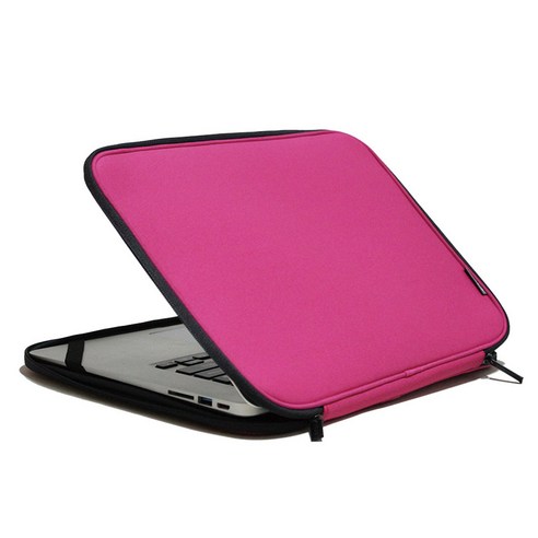 인트존 투톤 지퍼 노트북 파우치 INTC-215X, A 체리 핑크, 15.6in