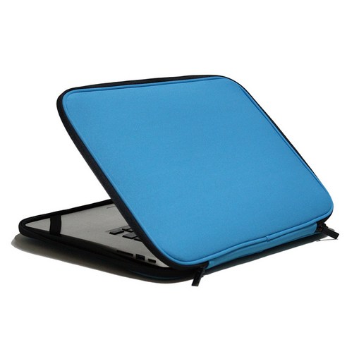 인트존 투톤 지퍼 노트북 파우치 스탠드형 INTC-215X, A 스카이 블루, 15.6in