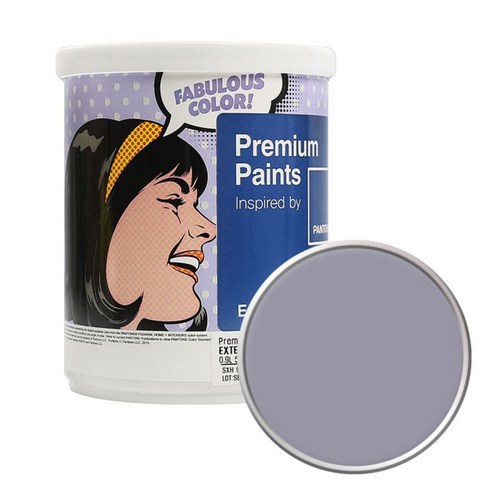 노루페인트 팬톤 외부용 실외 벽면 무광 페인트 1L, 16-3905 Lilac Gray