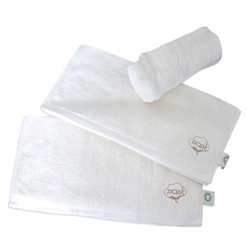 싼트 코튼알리오 오가닉 세면타올 150g, 아이보리, 3개