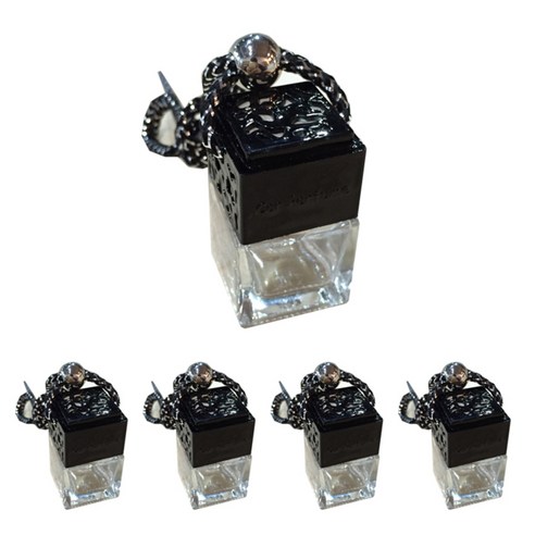 리브레캔들 디퓨저 차량용 사각 아로마 우드 용기 5p, 블랙, 6ml