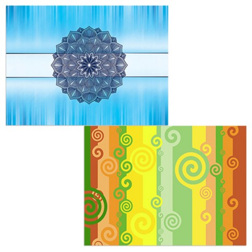 벨라 실리콘 식탁매트 바람2 + 연꽃, 2, 385 x 285 mm