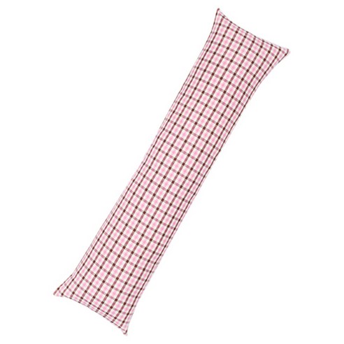 아인하우스 미니체크 바디필로우 커버, 핑크초코