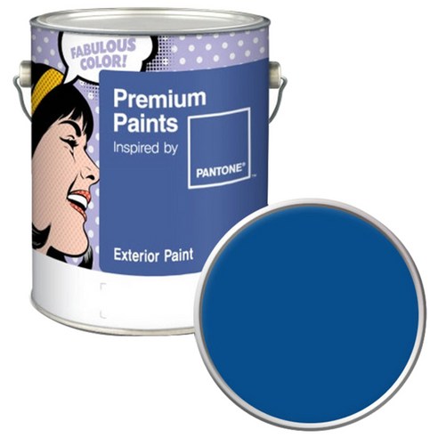 노루페인트 팬톤 외부용 실외 저광 페인트 4L, 19-4049 Snorkel blue