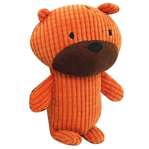 이코디 반려동물 패딩 테디베어 장난감 10 x 25 cm, 오렌지, 1개