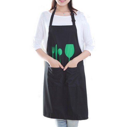 이코디 웨스턴 푸드 앞치마, 블랙, 1개