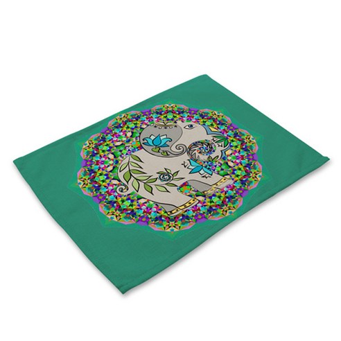 비케이 코끼리2 식탁매트, 17, 가로 42cm x 세로 32cm