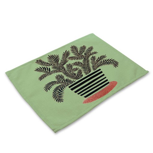 비케이 추상 화분 식탁매트, 2, 42 x 32 cm