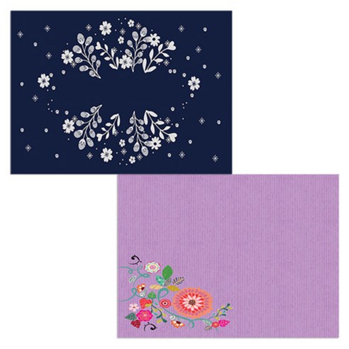벨라 실리콘 식탁매트 2p 꽃가지1 세트, 꽃가지1, 은하수, 385 x 285 mm, 두께 1mm