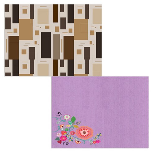 벨라 실리콘 식탁매트 2p 꽃가지1 세트, 꽃가지1, 네모들, 385 x 285 mm, 두께 1mm