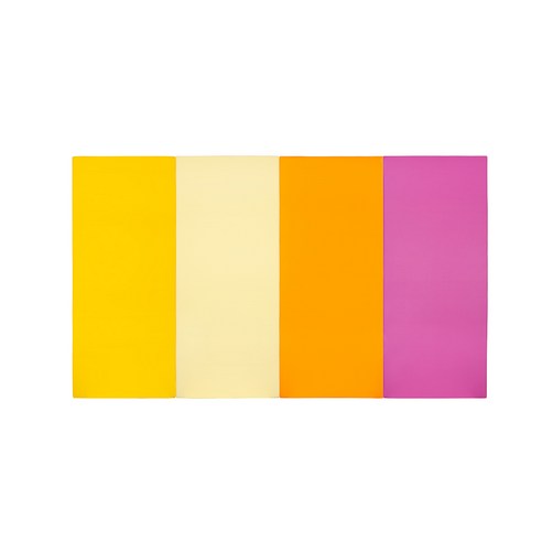 퍼니존 퍼니테라피 옐로우비비드 시리즈4 유아폴더매트 대, 옐로우 + 아이보리 + 오렌지 + 핫핑크, W 240cm x L 140cm x 4cm