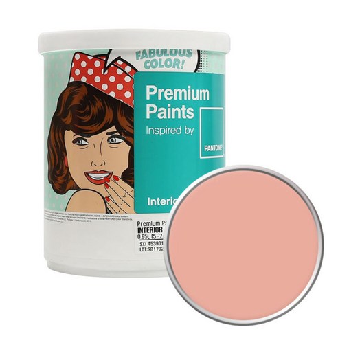 노루페인트 팬톤 내부용 실내벽면 무광 페인트 1L, 14-1316 Dusty Pink