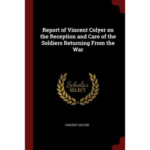 Report of Vincent Colyer on the Reception and Care of the Soldiers Returning from the War Paperback, Andesite Press