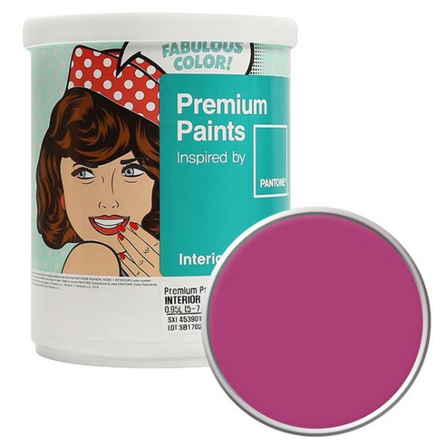 노루페인트 팬톤 내부용 실내벽면페인트 무광 1L, Primrose Pink 12-2904