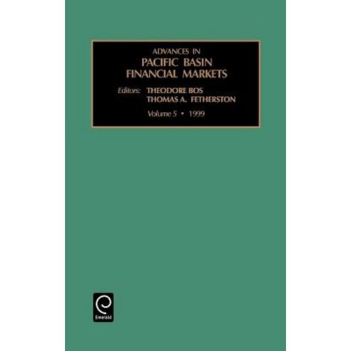 Advances in Pacific Basin Financial Markets Hardcover, Jai Press Inc.