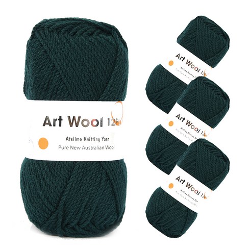 아트울12PLY 울 100% 뜨개실 4p, 25번 진녹