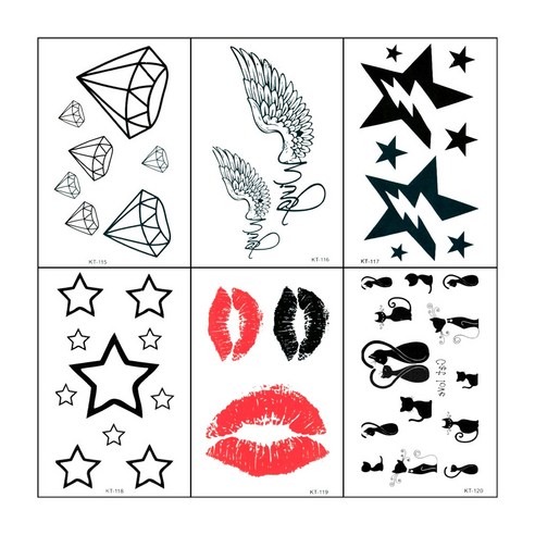 미니타투 세트, KT115, KT116, KT117, KT118, KT119, KT120, 1세트