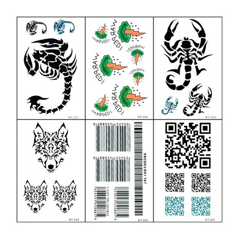 미니타투 세트, KT331, KT332, KT333, KT334, KT335, KT336, 1세트