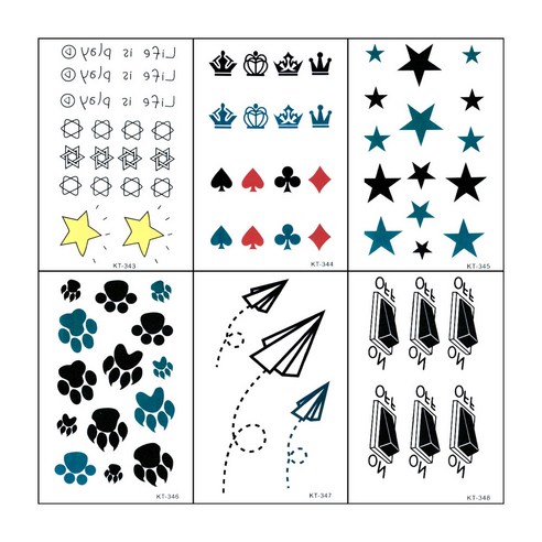 미니타투 세트, KT343, KT344, KT345, KT346, KT347, KT348, 1세트