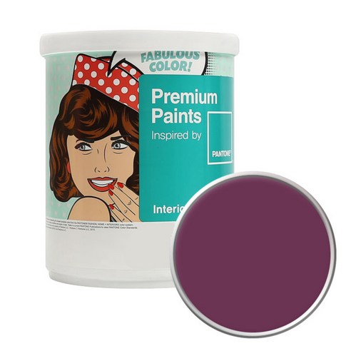노루페인트 팬톤 내부용 실내벽면 무광페인트 1L, 18-2109 Grape Shake