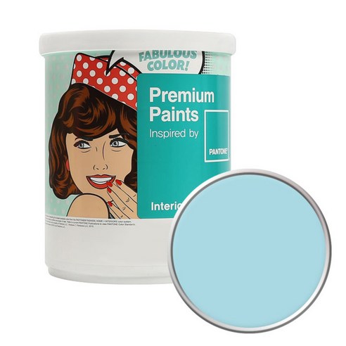 노루페인트 팬톤 내부용 실내벽면 무광 페인트 1L, 14-4512 Porcelain Blue