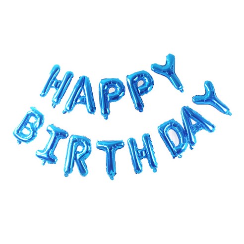 필립로지스틱 HAPPY BIRTHDAY 생일파티 풍선, 블루, 1세트
