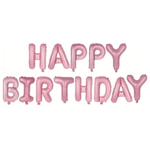 필립로지스틱 HAPPY BIRTHDAY 생일파티 풍선, 핑크, 1세트