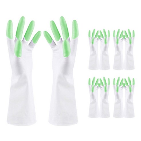 블럭마트 주방 고무장갑 그린, 5개입