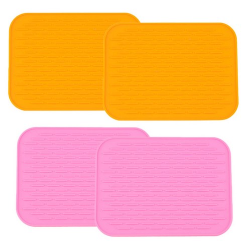 아리코 25 kitchen 사각형 다기능 절연패드 오렌지 2p + 핑크 2p, 혼합 색상, 1세트
