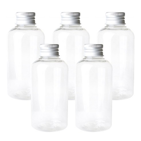 병도매닷컴 DT120 투명 음료용기 알루미늄 실버캡, 120ml, 5개