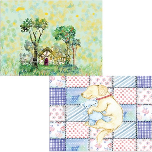 벨라 실리콘 식탁매트 2p 낮잠 세트, 낮잠, 해피하우스, 385 x 285 mm, 두께 1mm